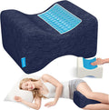 Knee Pillow for Side Sleepers with Cooling Gel, Memory Foam Elevation Pillow for Spine Aligning, Sciatica, Back, Hip, Knee, Ankle Pain…