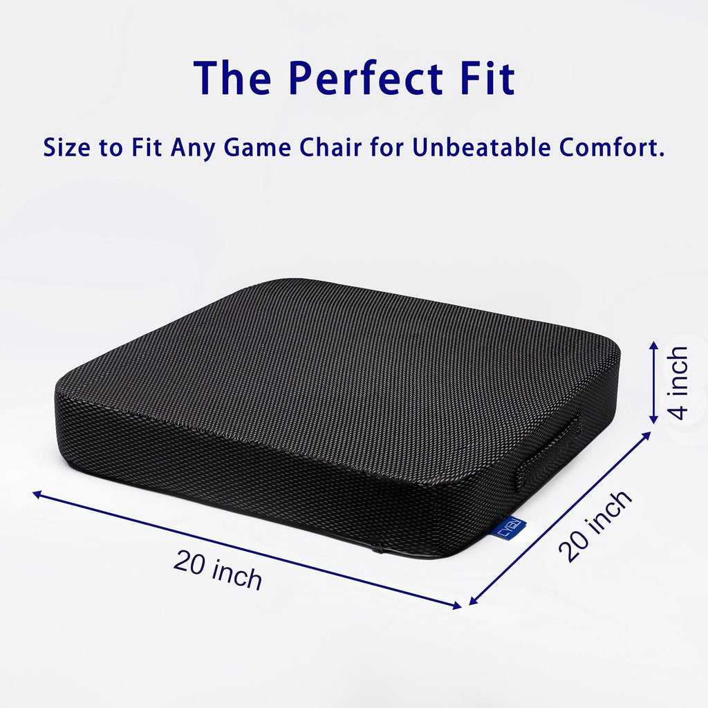 Cylen Ifoam Gel Infused Memory Foam Layer Wheelchair Cushion - Seat Cushion for Wheelchair-Office Chair, Kitchen Chair-Pressure Sore and Ta…