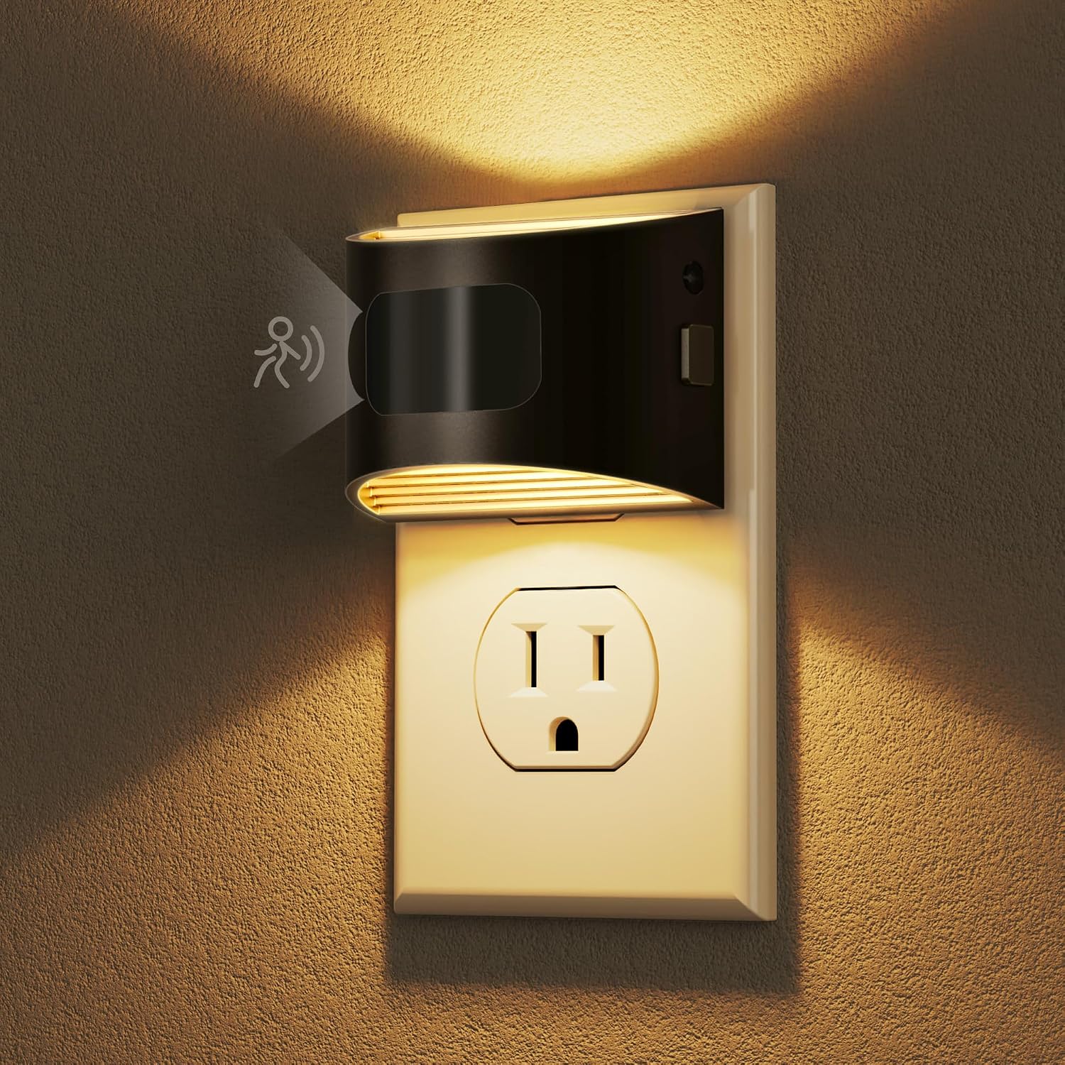 DORESshop LED Night Light[4 Pack], Night Lights Plug into Wall, 3 Mode Plug in Night Light with Motion Sensor, Dusk to Dawn Sensor…