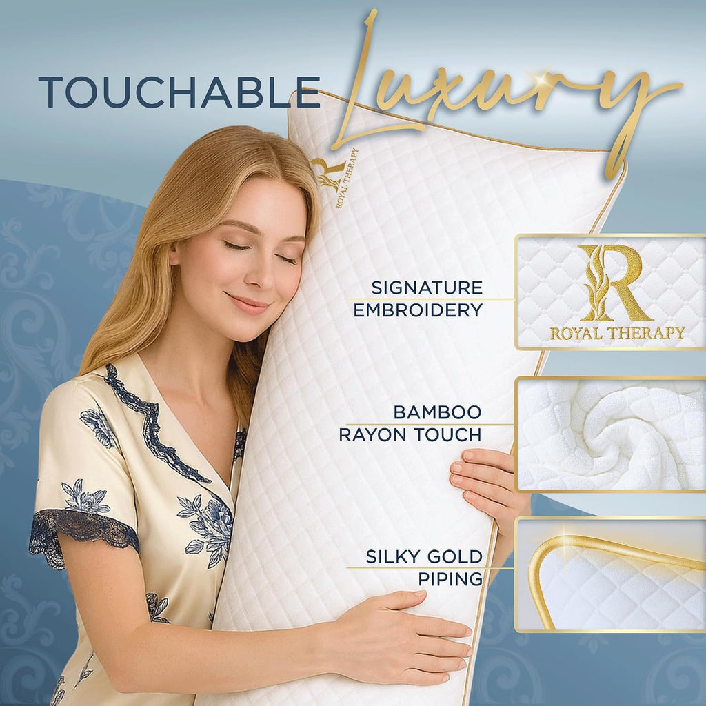 Royaltherapy Royal relaxation Body Pillow for Adults – 20x54 Full Body Pillow for Side Sleeper, Pregnancy, Back Pain & Maternity – Memory…
