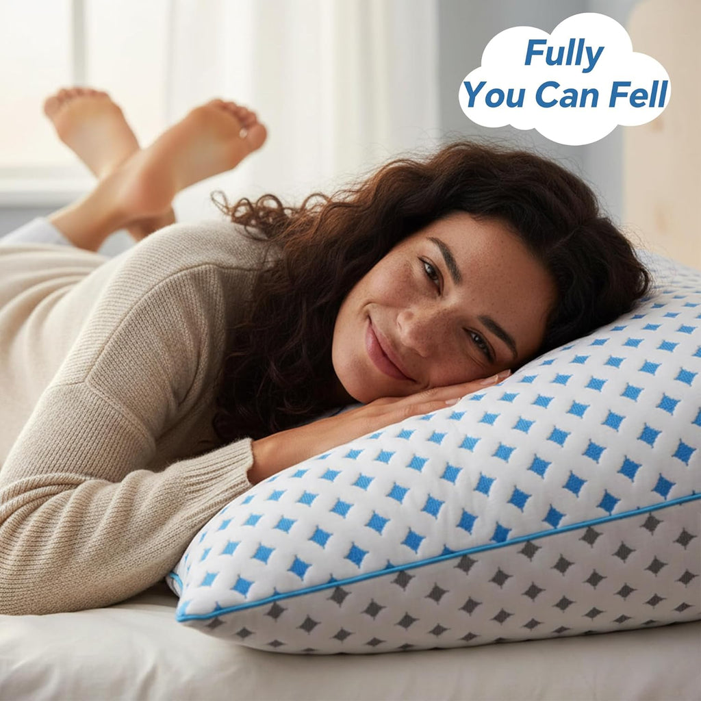 Memory Foam Pillow – Adjustable Loft Cooling Pillow King Size 1 Pack for Sleeping, Firm, Supportive, and Breathable Design for Hot, Side…