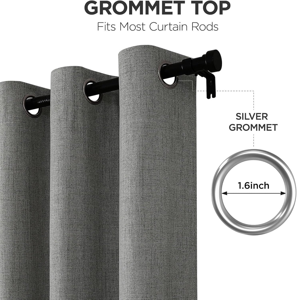 Joydeco Blackout Curtains 63 Inches Long 2 Panels Burg, Room Darkening Curtains for Bedroom, 100% Black Out Textured Thermal Drapes Privacy…