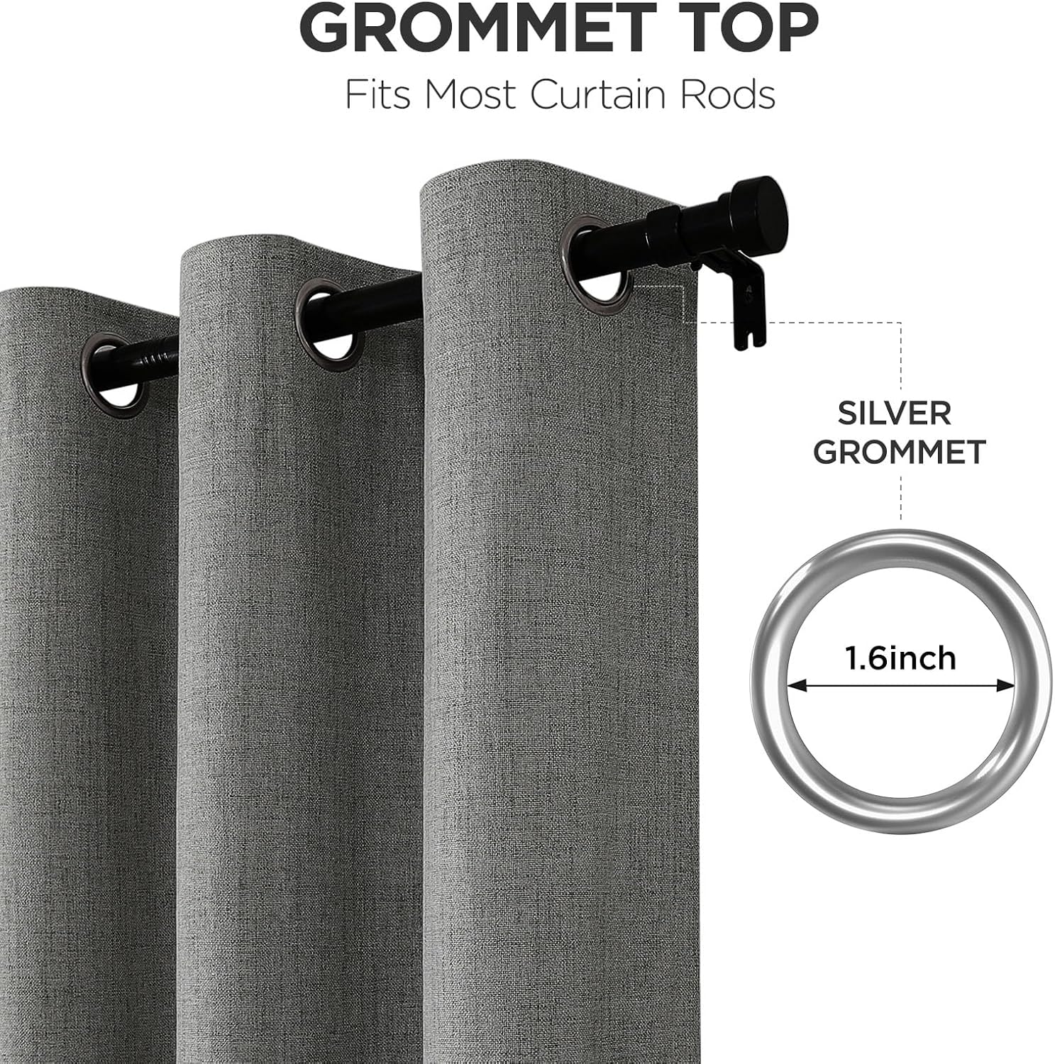 Joydeco Blackout Curtains 90 Inches Long 2 Panels Burg, Room Darkening Curtains for Bedroom, 100% Black Out Textured Thermal Drapes Privacy…