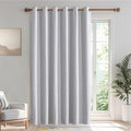 Igemaeve 100% Blackout Curtains for Bedroom 1 Panel, Off-White Curtians 108 Inches Long Thermal Insulated, Blackout Grommet Drapes for Livi…