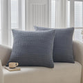Warmdern 100% Cotton Waffle Weave Throw Pillow Sham, 2 Pack Standard Square Sham 20" x 20" Bed Pillow Covers, Ultra Soft Bed Pillow Shams C…