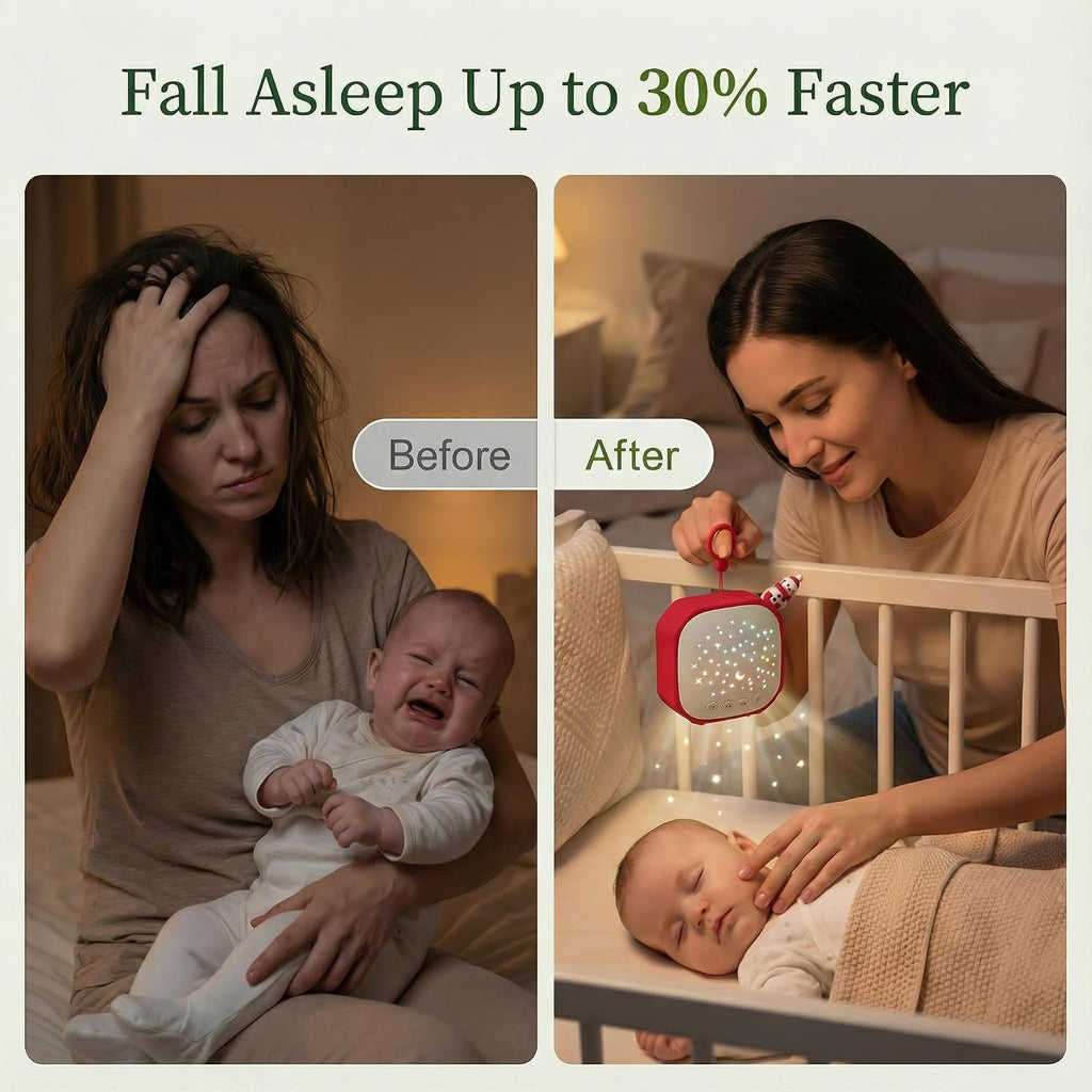 Portable Sound Machine Baby with Star Projector | White Noise Sound Machine for Sleep | Baby Noise Machine with Hook for Children's…