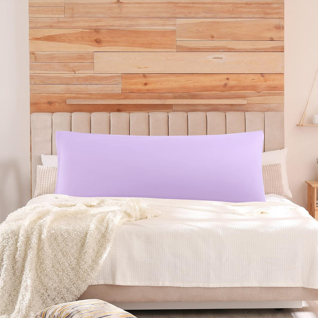 uxcell Soft Microfiber Body Pillow Cover with Zipper Closure, Long Pillow Cases for Body Pillows Weave for 90 GSM Polyester, Violet Body (2…