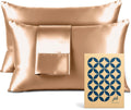 PureBedding Pure Bedding Satin Pillowcase 2 Pack - Queen Size (20"x30", Rose Gold) - Silky Pillow Cases for Hair and Skin - Satin Pillow Co…