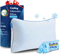 Fulocean Cooling Pillows King Size 1 Pack for Sleeping, Adjustable Shredded Gel Memory Foam Cool Pillows for Side, Back, Hot Sleeper, Mediu…