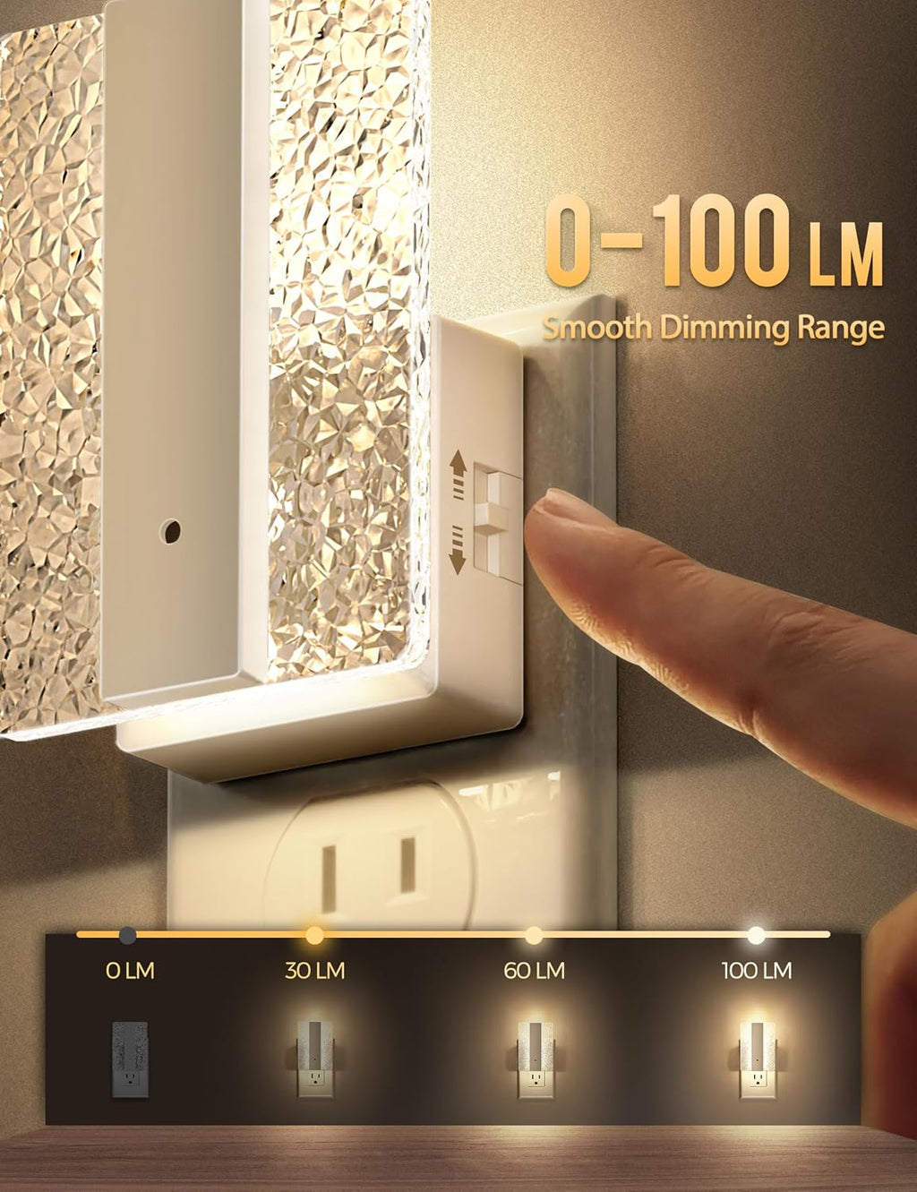 DORESshop LED Night Lights Plug Into Wall, Mordern Night Light with Dusk-to-Dawn Sensor, Dimmable Decorative Nightlights, Adjustable…