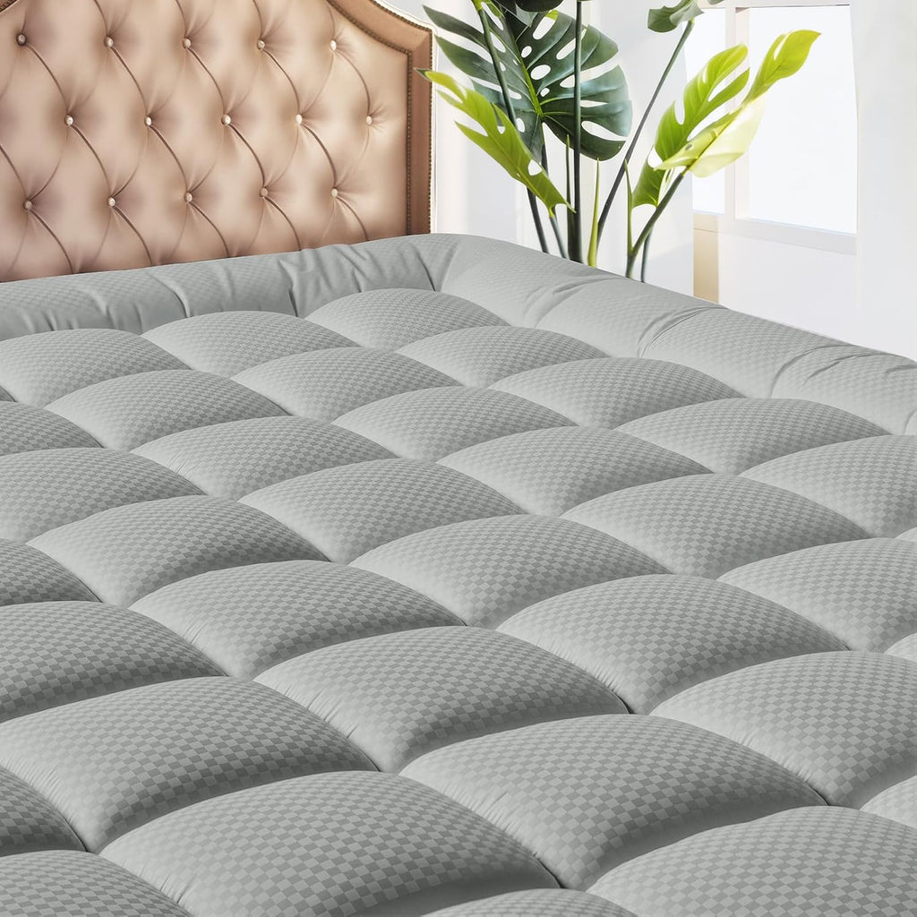 Matbeby Twin Size Mattress Pad - Cooling Breathable Mattress Topper, Quilted Fitted Mattress Protector, Pillow Top Mattress Cover with 8-21…