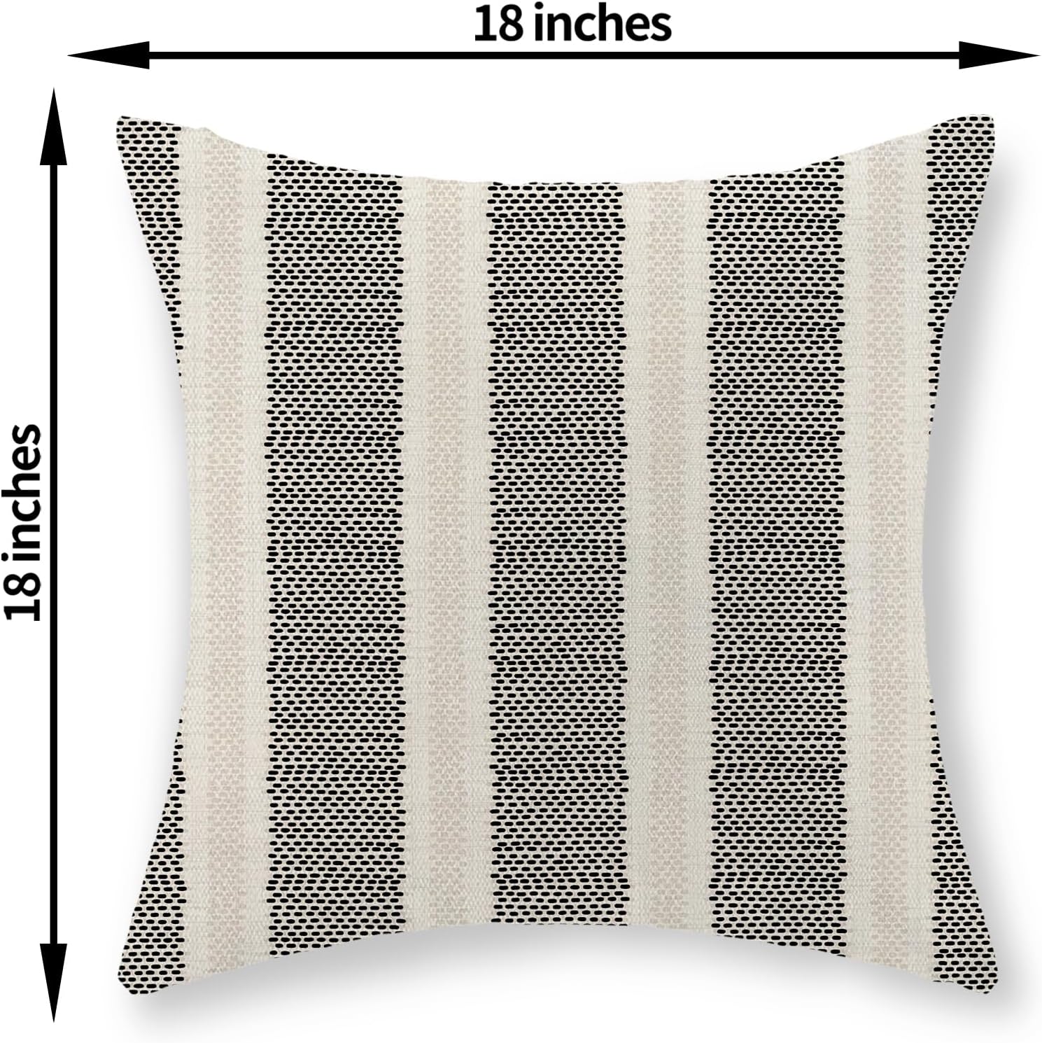 Black Polka Dot Pillow Covers 18 x 18 Inch Set of 2 Boho Striped Decorative Throw Pillow Covers Modern Abstract Geometry Decorations…