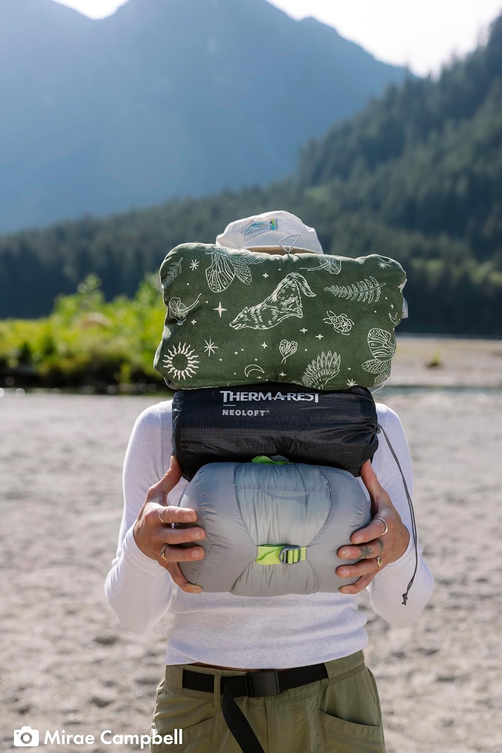 Therm-a-Rest Compressible Cinch Camping and Backpacking Pillow, Small - 12 x 16 Inch, Woodland