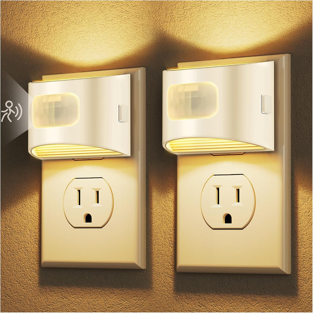 DORESshop LED Night Light[2 Pack], Night Lights Plug into Wall, 3 Mode Motion Sensor Night Light Plug in, Dusk to Dawn Sensor…