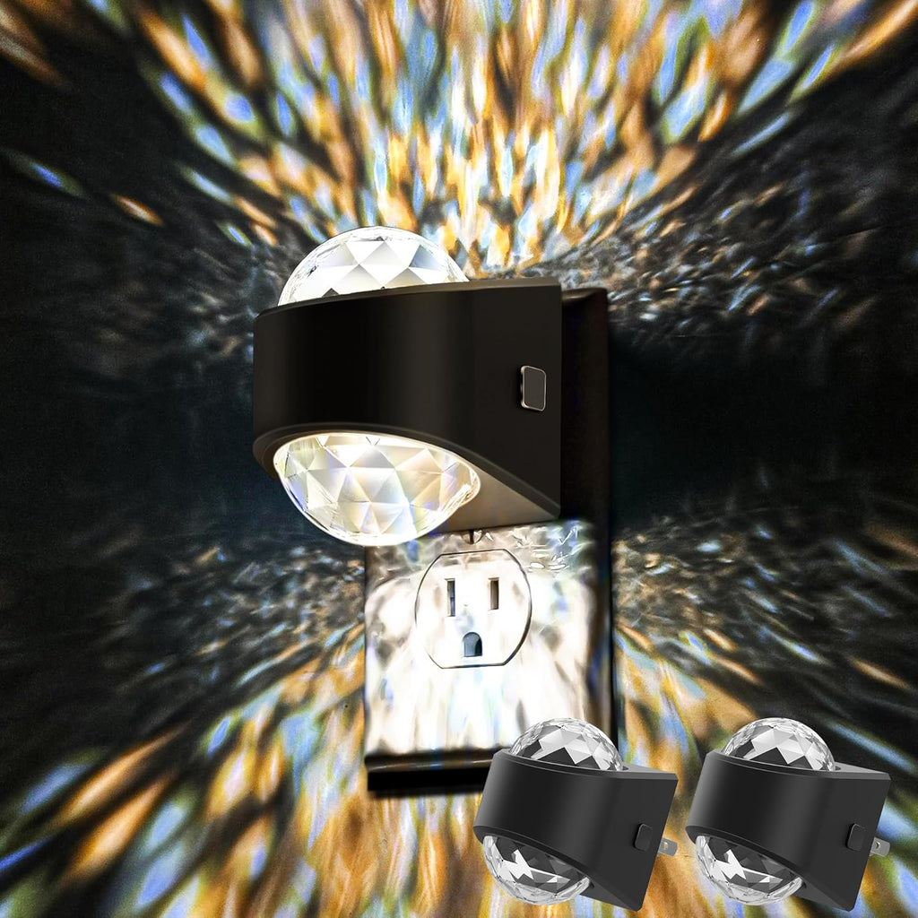 Night Light Plug into Wall, Color Changing Night Light, 3CCT Diamond Design with Galaxy Star Projector, Dusk to Dawn Sensor for Bathroom…