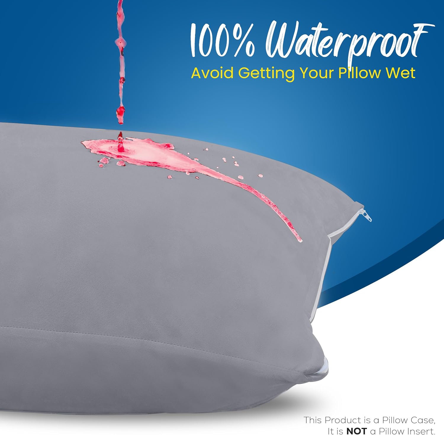 Utopiabedding Utopia Bedding 100% Waterproof Pillow Protectors with Zipper King Size (Set of 4), Bed Bug and Dust Mite Proof Zippered Pillo…