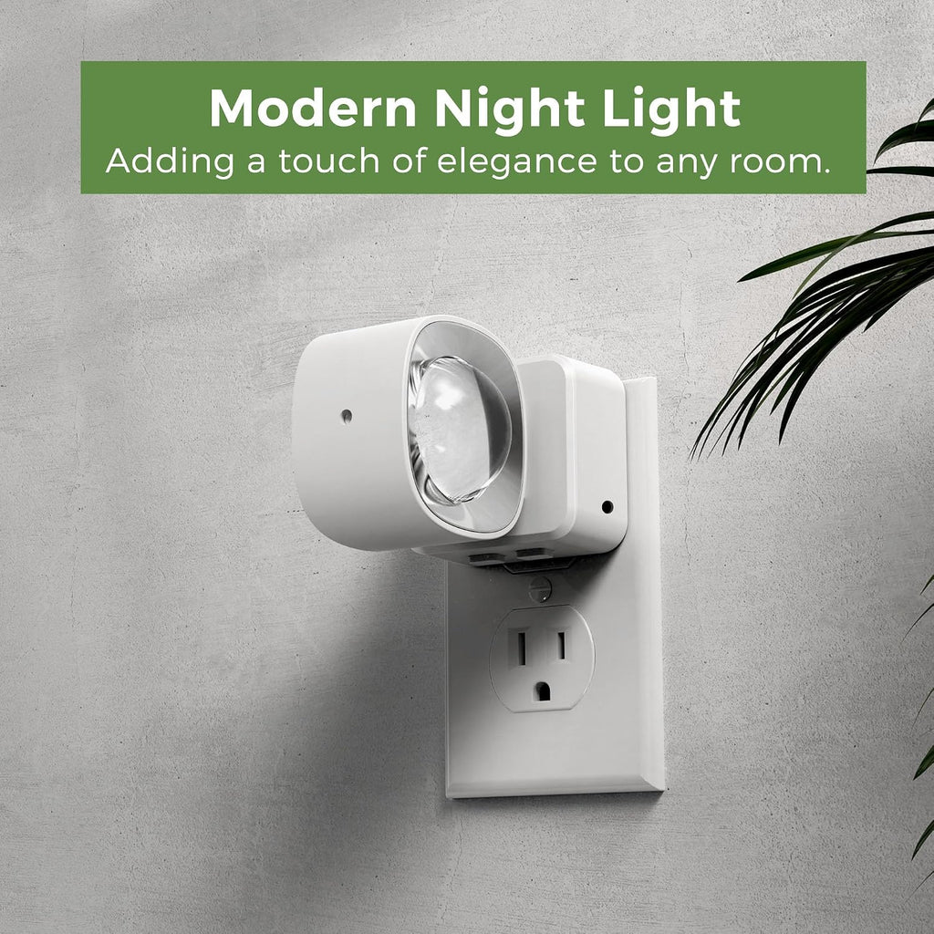L LOHAS LED Night Lights Plug into Wall, Night Light Projector, Dusk to Dawn Sensor, Rotating White Nightlight for Kids, Soft White…