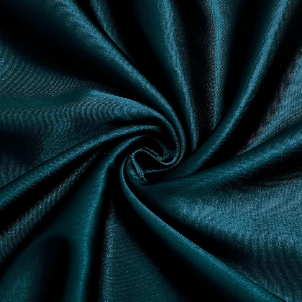 VACVELT 3pcs Dark Teal Satin Sheets Twin XL Size Bed Set, 15 Inch Deep Pocket Silky Satin Sheet Set, Soft Satin Bedding Set Cooling &…