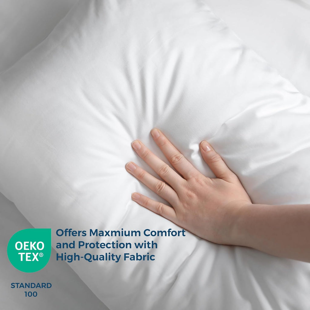 Dreamology Waterproof Pillow Protector, Bed Bug Proof, Pillow Protectors with Zipper Standard Size, Standard Pillow Cases Set of 2, Water…