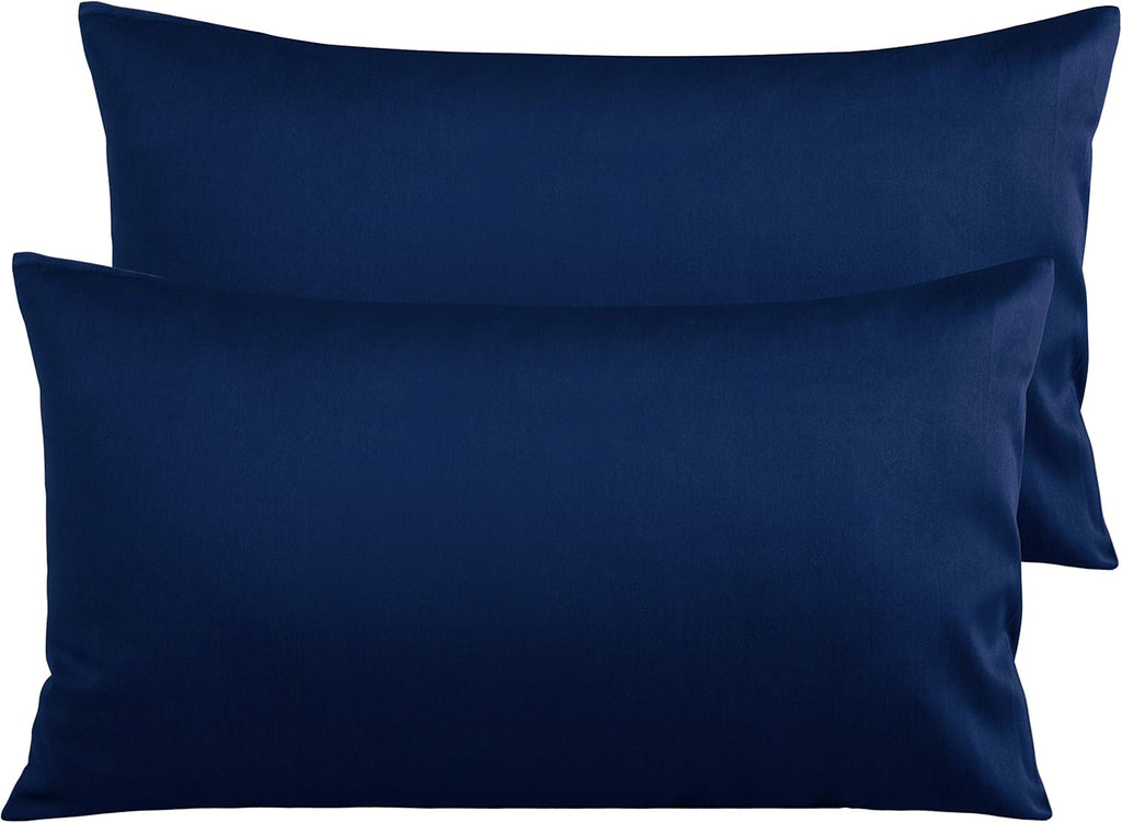 NTBAY Egyptian Cotton King Pillowcases - Set of 2, 500 Thread Count Cotton Pillowcases - Soft and Breathable Envelope Closure Pillow…