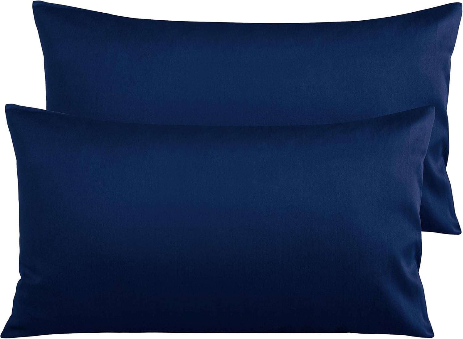 NTBAY Egyptian Cotton King Pillowcases - Set of 2, 500 Thread Count Cotton Pillowcases - Soft and Breathable Envelope Closure Pillow…