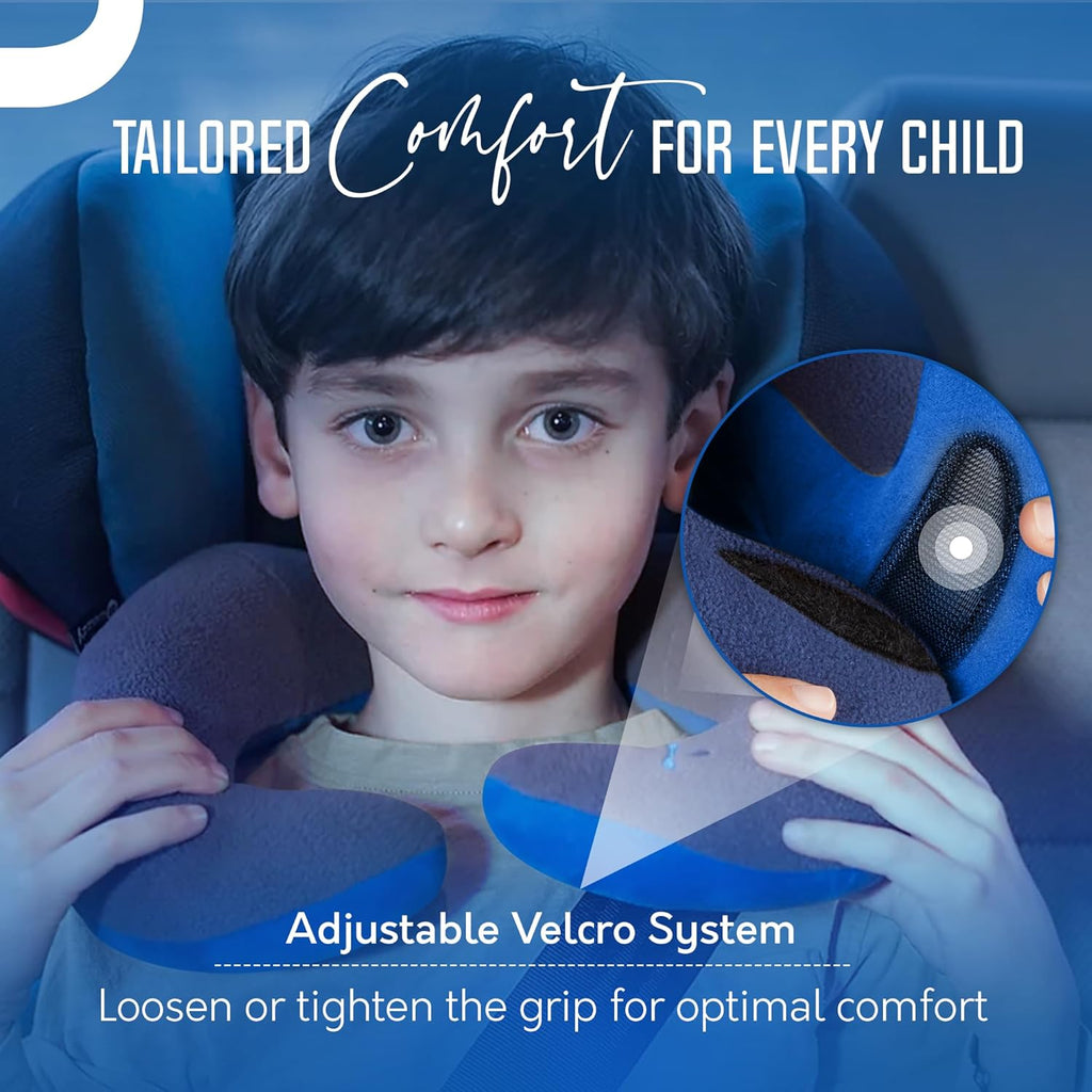 BCOZZY Kids Chin Supporting Travel Pillow for Ages 3–7- Patented Soft Neck Pillow for Head and Chin Support in Car Seat and Airplane.…