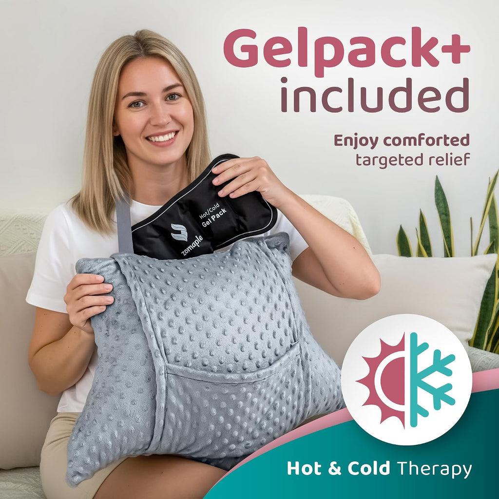 Zomaple Recovery Hysterectomy Pillow with Strap & 2 Gel Pack – Post Abdominal Surgery Must Haves – Ideal for C-Section, Laparoscopic & Hern…