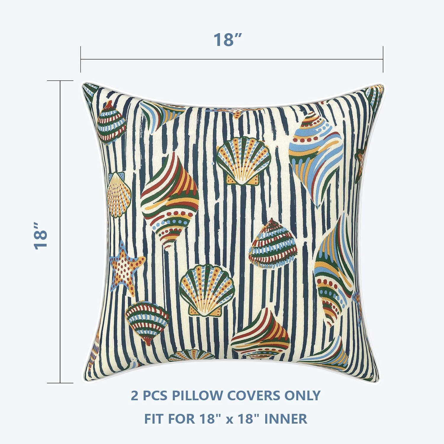 LVTXIII Outdoor/Indoor Pillow Covers, Patio Fade Resistant Throw Pillow Covers ONLY, Waterproof Farmhouse Accent Cushion Cases for Sofa…