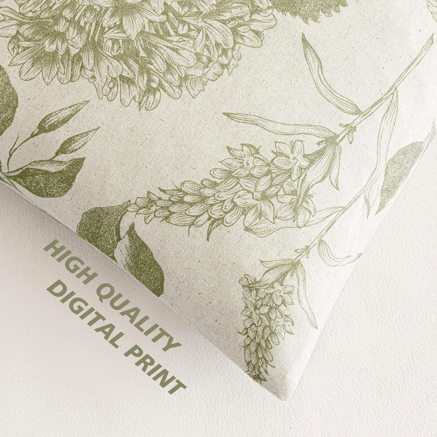 Foindtower Set of 2 Linen Floral Throw Pillow Covers Vintage Accent Print Decorative Cozy Cushion Covers Farmhouse Boho Home Decor for…