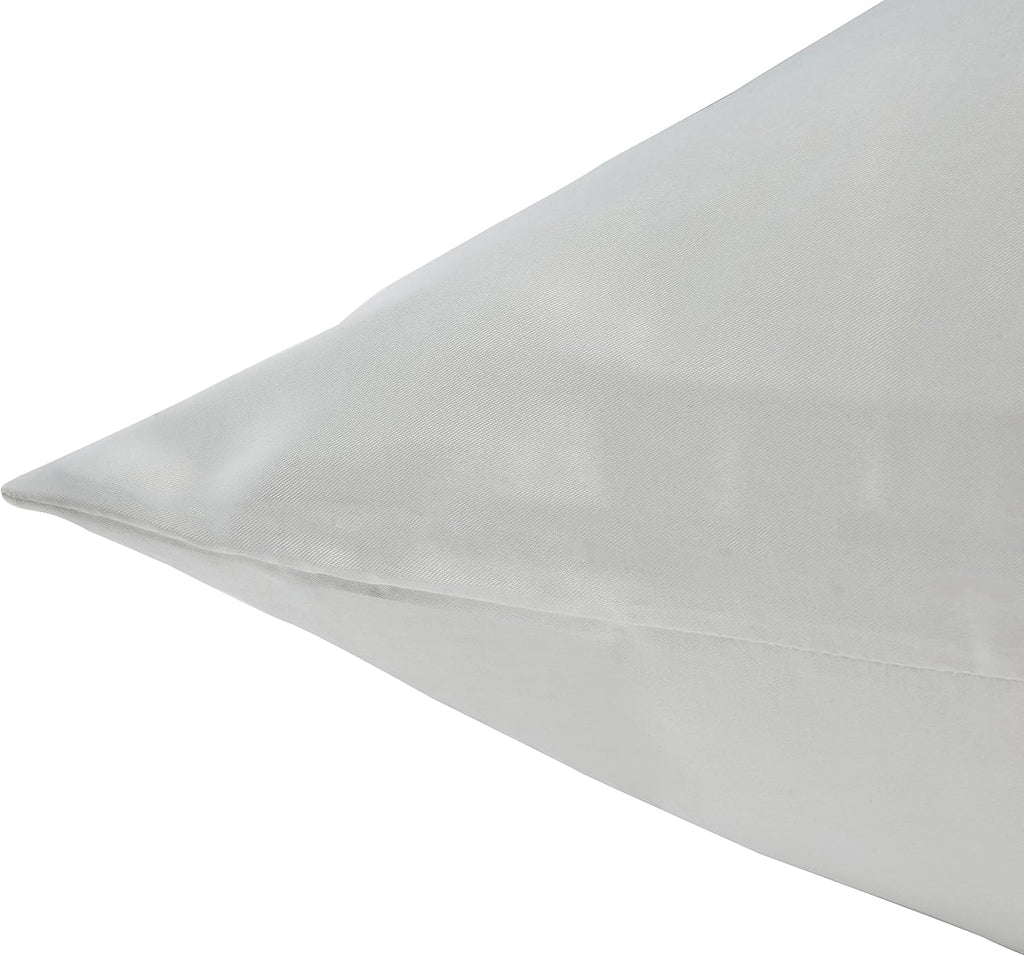HommxJF White Satin Pillowcases Queen Size Set of 2 for Hair and Skin, White Silk Pillowcase Breathable Pillowcase with Envelope Closure Whi…