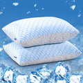 puredown® Pillows Queen Size Set of 2, Shredded Memory Foam Pillows, Cooling Foam Pillow for Sleeping, Soft Bed Pillow Queen Size with…