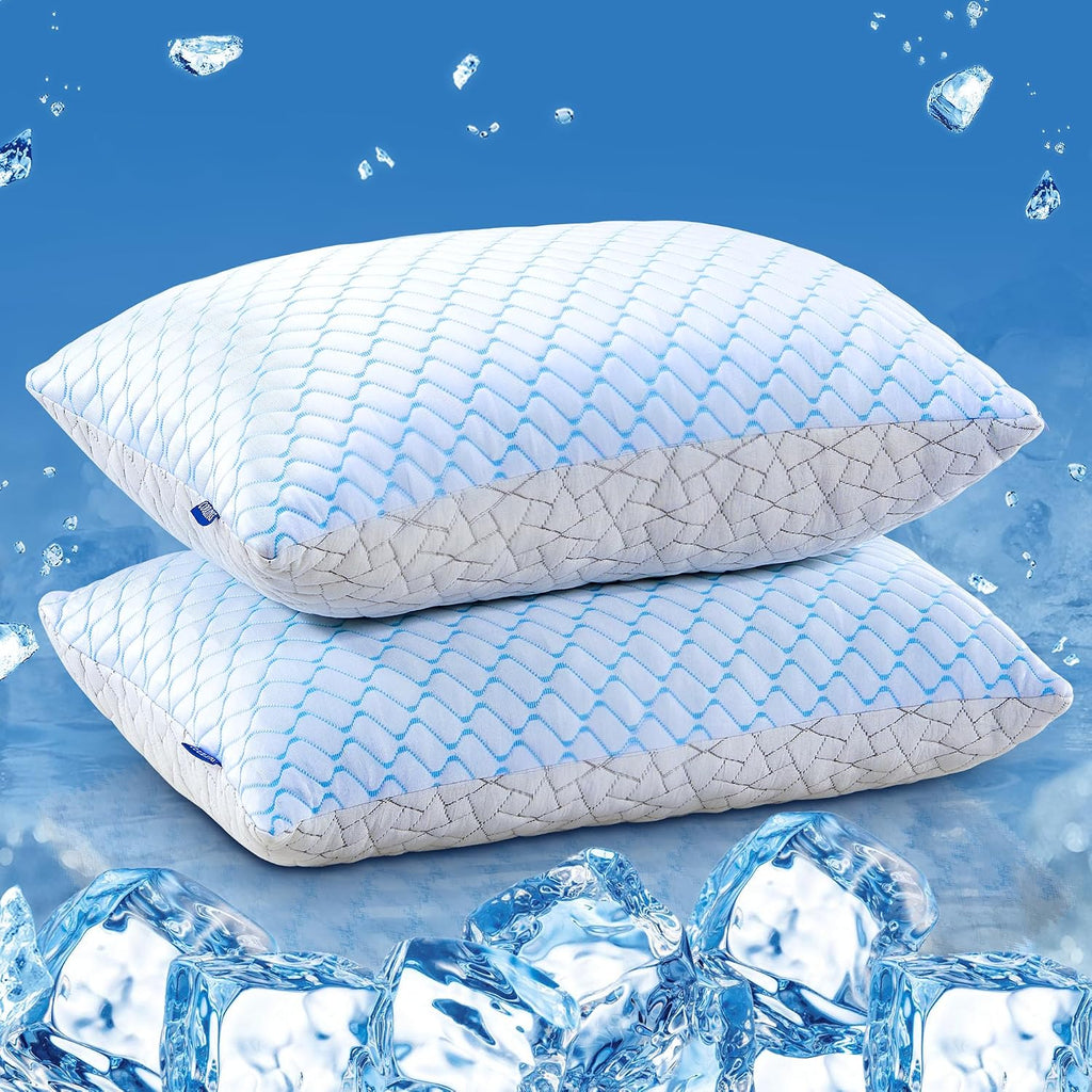 puredown® Pillows Standard Size Set of 2, Shredded Memory Foam Pillows, Cooling Pillow for Sleeping, Bed Pillows Standard Size with…