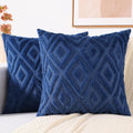 decorUhome Summer Couch Euro Sham Throw Pillow Covers 24x24 Set of 2, Decorative Soft Plush Faux Fur Wool Accent Pillow Covers for Modern F…