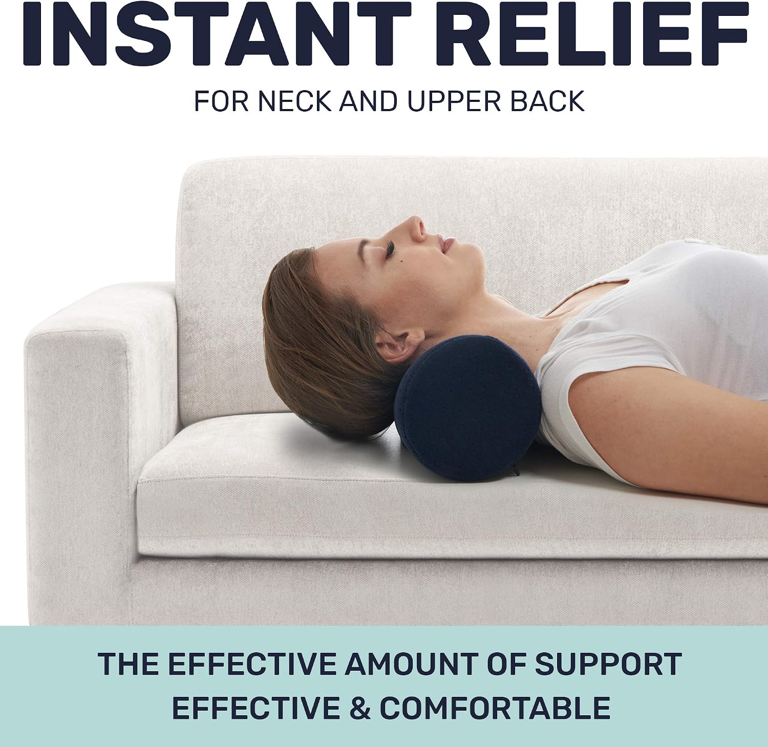 AllSettHealth AllSett everyday comfort Round Cervical Roll Cylinder Bolster Pillow with Removable Washable Cover, Ergonomically Designed…