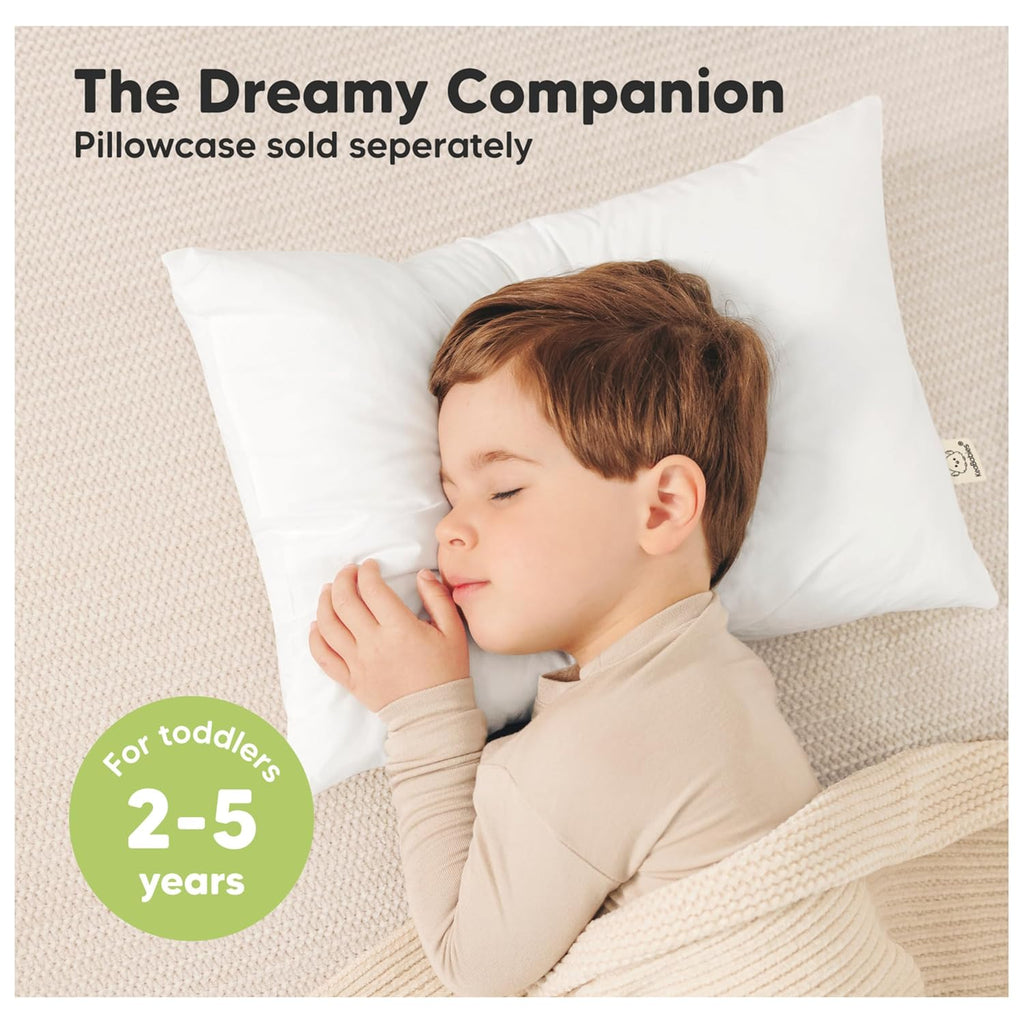 KeaBabies 2-Pack Toddler Pillows 2 Year Old to 5-14x20 Soft Organic Cotton Kids Pillow for Sleeping, Travel, School, Daycare, Nap…