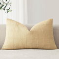 Foindtower Set of 1 Decorative Linen Check Throw Pillow Cover Neutral Farmhouse Lumbar Cushion Cover Modern Boho Accent Home Decor for…