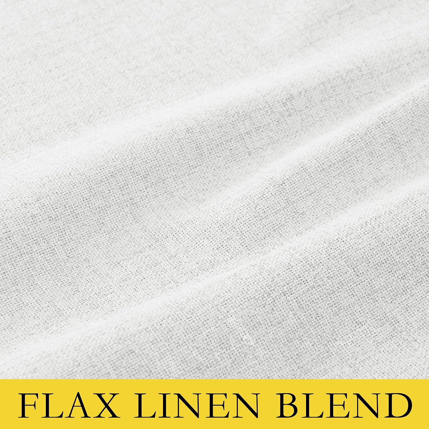NICETOWN 100% Absolutely Blackout Linen Curtains with Thermal Insulated Liner, Greyish White, 62" Wide, 90" Length Energy Saving Curtains…