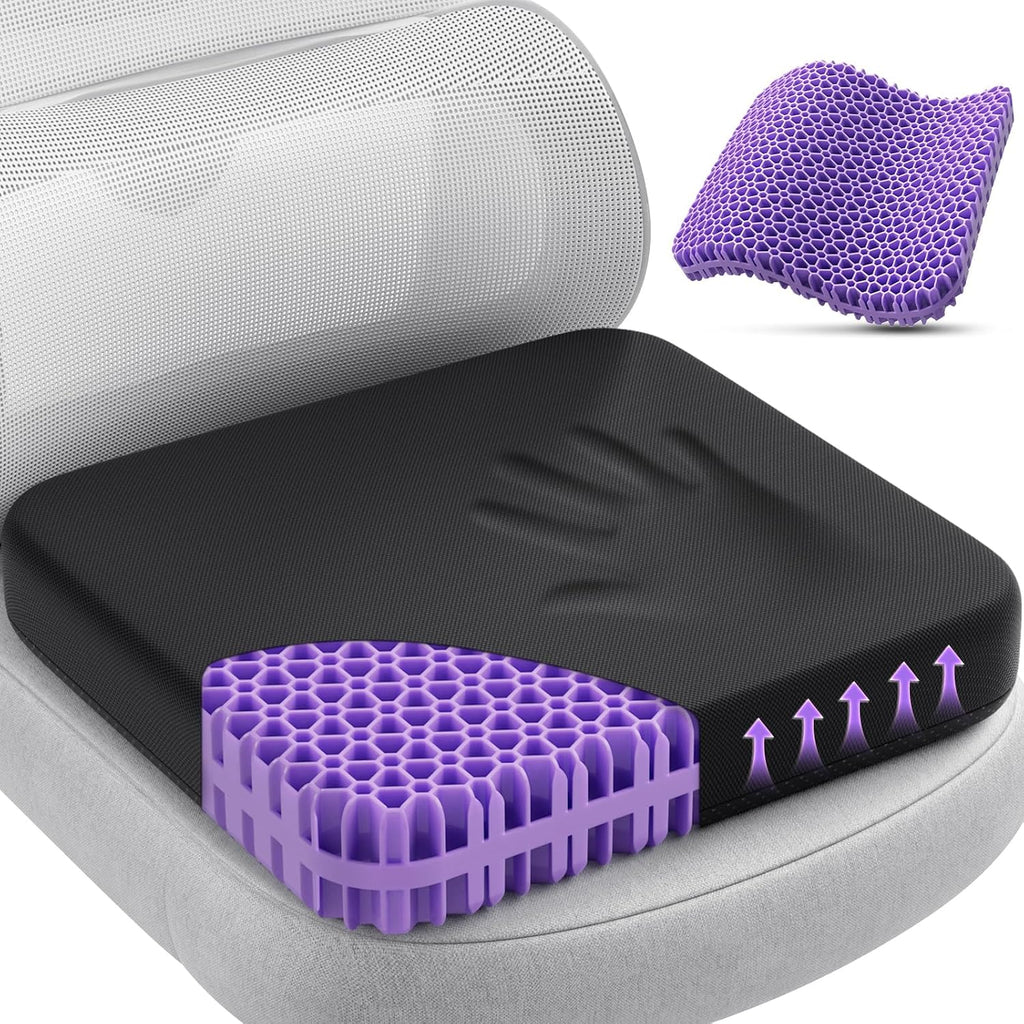 TushGuardSeatCushonsPillows TushGuard Gel Seat Cushion for Long Sitting, Enlarged & Thickened Patent Design, Breathable Cooling for Office…