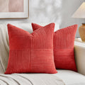 Fancy Homi 2 Packs Red Decorative Throw Pillow Covers 20x20 Inch for Living Room Couch Bed Sofa, Holiday Christmas Home Decor Gift, Soft…