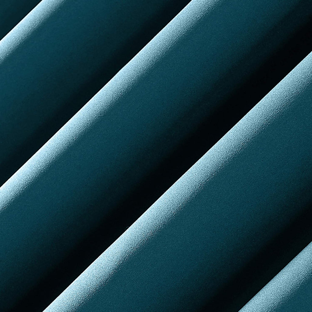 Sun Zero Nordic Theater Grade Extreme 100% Blackout Grommet Curtain Single Panel, 52" x 95", Teal