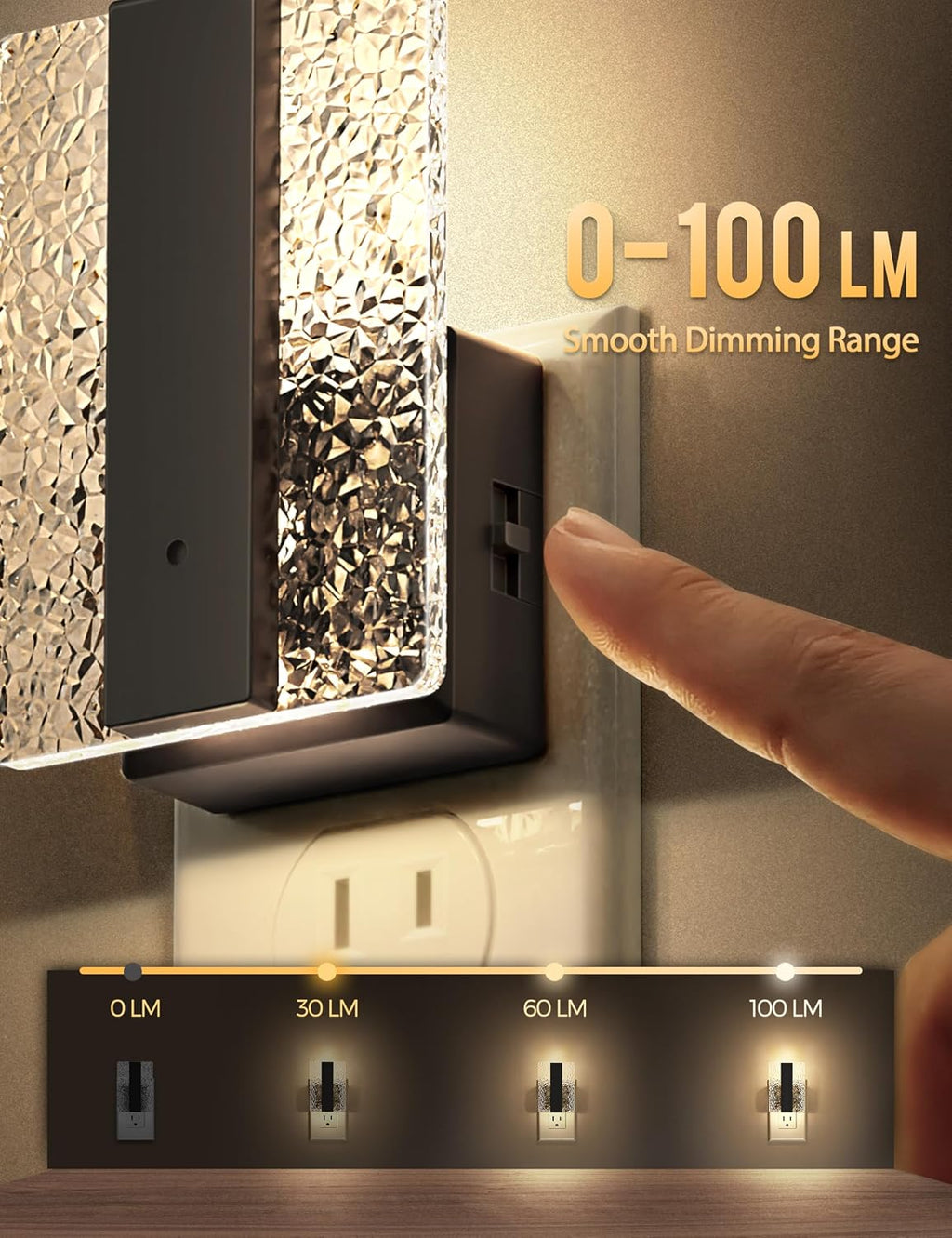 DORESshop LED Night Lights Plug Into Wall, Decorative Night Light with Dusk-to-Dawn Sensor, Dimmable Nightlights, Adjustable Brightness…