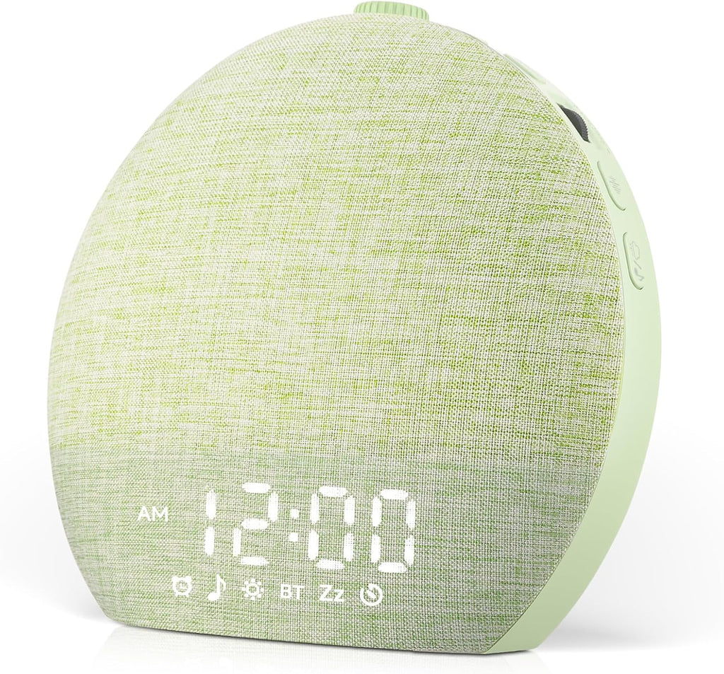 Geuuap Sunrise Alarm Clock White Noise Sound Machine for Bedroom | Natural Wake-Up Light with 30 Soothing Sleep Aids, Bluetooth Speaker…