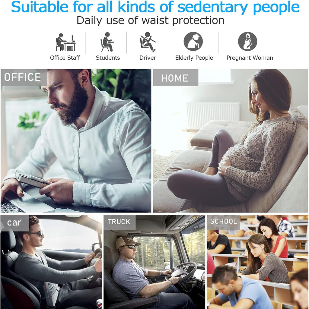Antetoko Lumbar Support Pillow, Memory Foam Back Support for Office Chair, Computer Chair, Car Seat, Recliner and Couch with Breathable 3D Mesh…