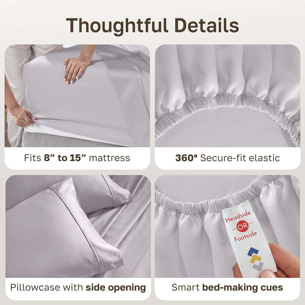 CaliforniaDesignDen California Design Den Soft Twin XL 100% Cotton Sheet Sets, 400 Thread Count Good Housekeeping Award Winner, Smooth Sate…