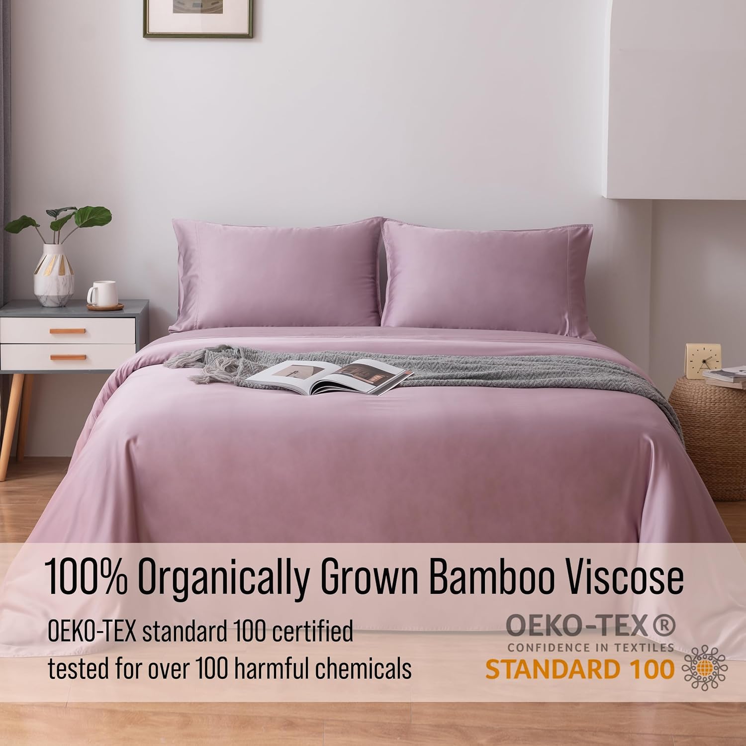 Bella Coterie Luxury Bamboo Viscose Split King Size Sheet Set | 2 Fitted Sheets for Sleep Number & Adjustable Beds | 100% Organically…