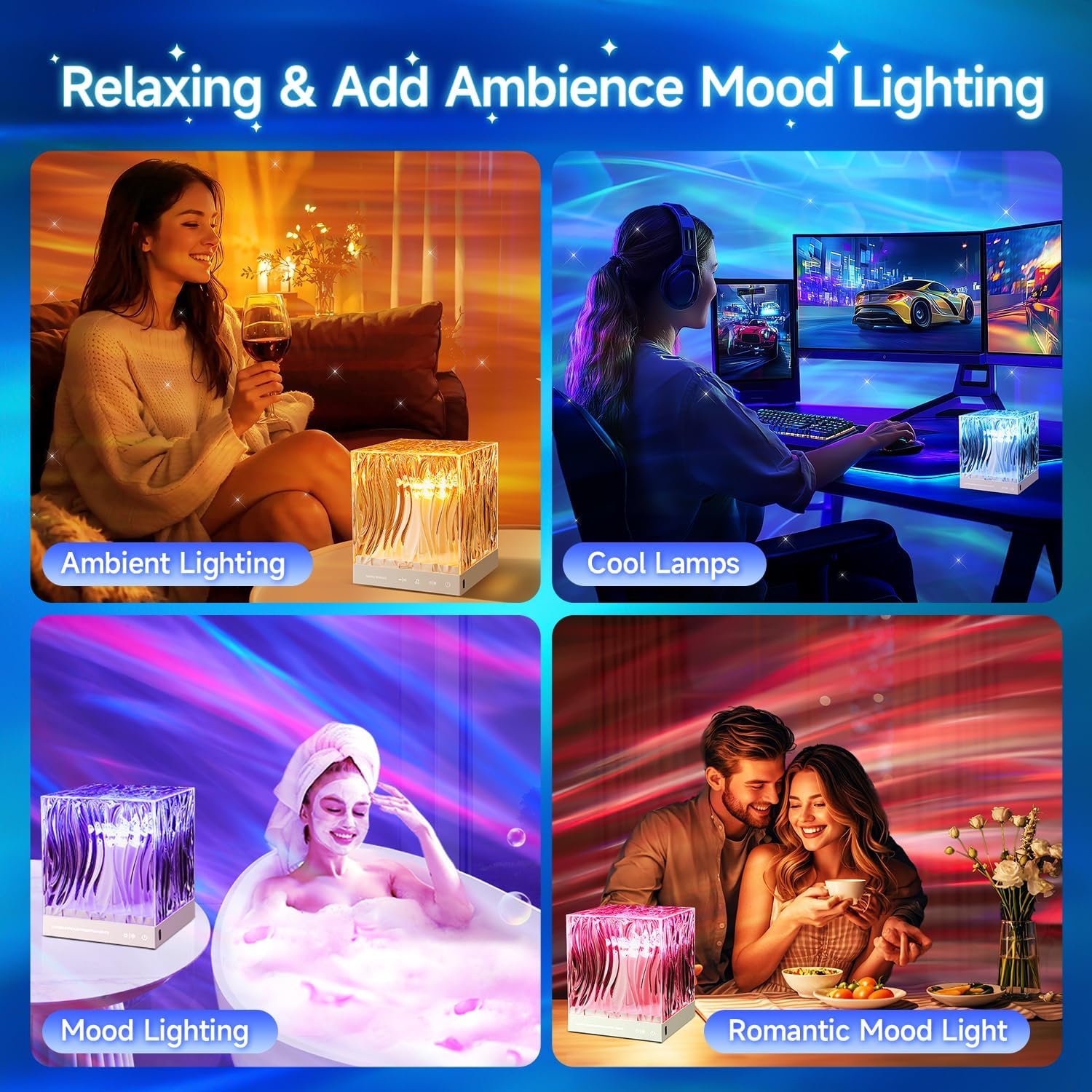 One Fire Teenager Girl Gift Ideas Northern Lights Projector,18 Colors Aurora Light Projector, Dimmable Aurora Projector Mood Lighting for…