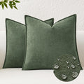 KevinTextile Kevin Textile Waterproof Decorative Pillow Covers Olive Green 20x20 Inch Pack of 2 Soft Boucle Textured Throw Pillowcases Eleg…