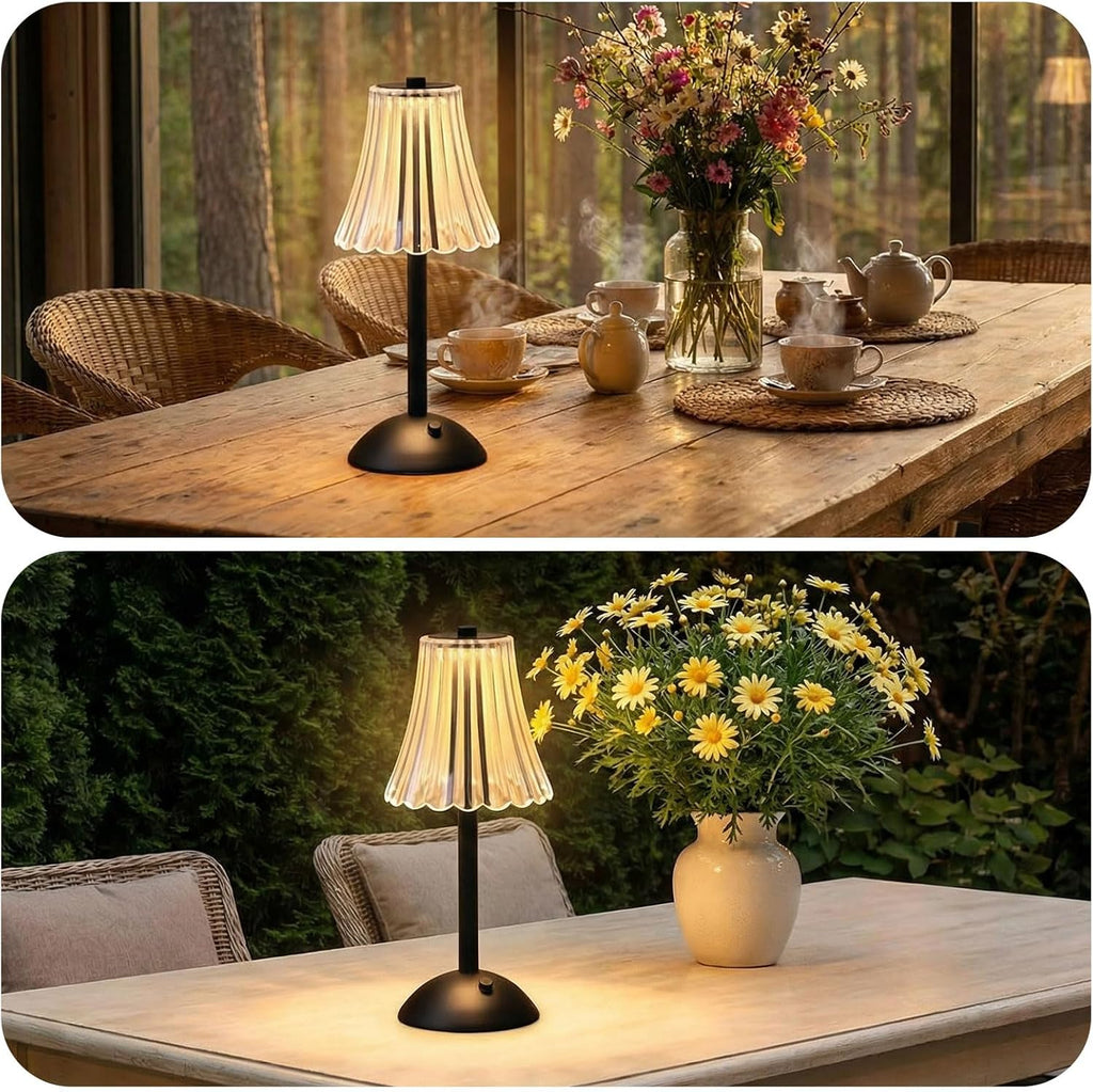 Liliful 6 Pcs Cordless Table Lamp Rechargeable Touch LED Small Gold Portable Battery Operated USB-c Desk Lamp 3 Color Dimmable for…