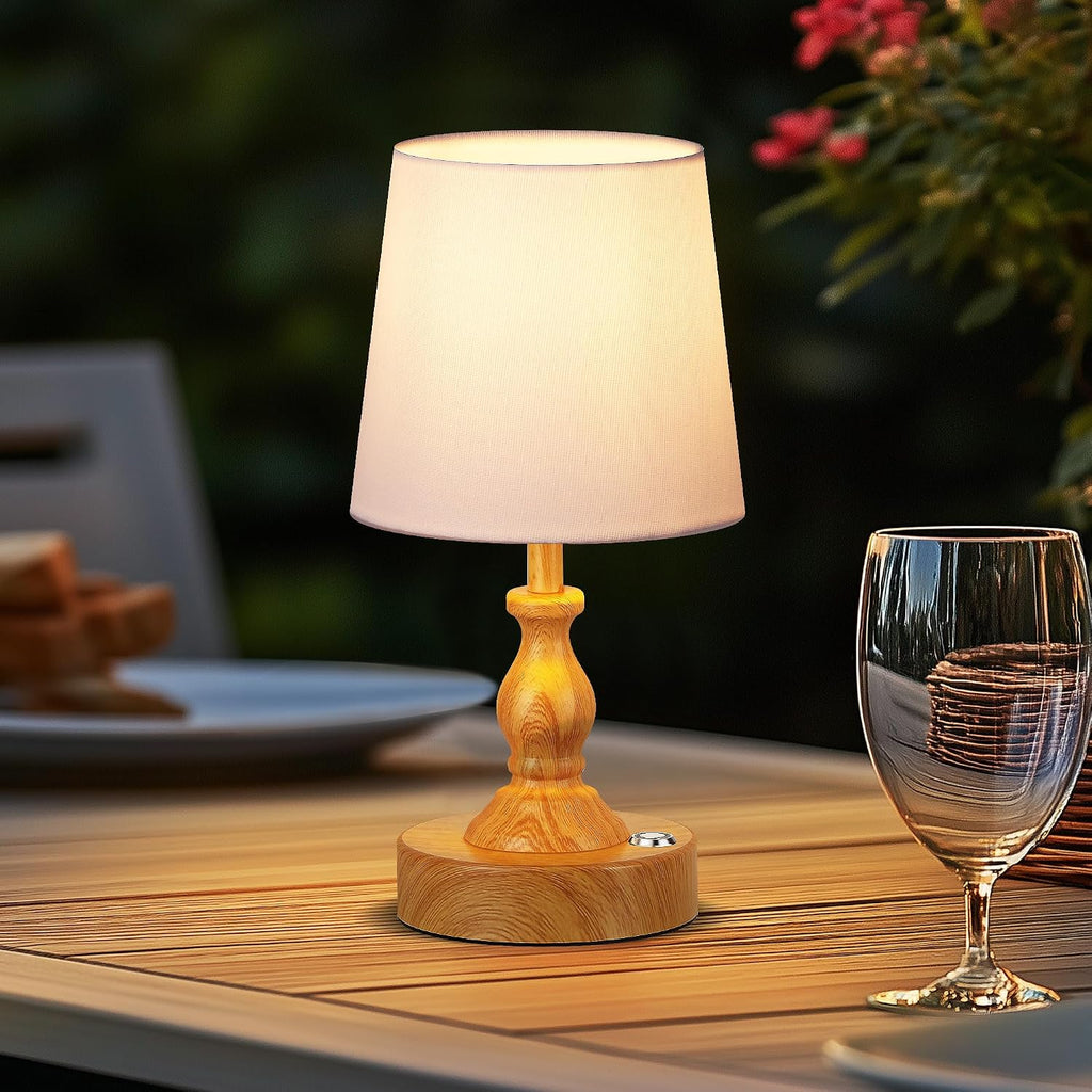 PARTPHONER Mini Cordless LED Table Lamp, 5200mAh Rechargeable Battery Operated Lamp, 3-Level Brightness, Touch Dimmable Desk Lamp…