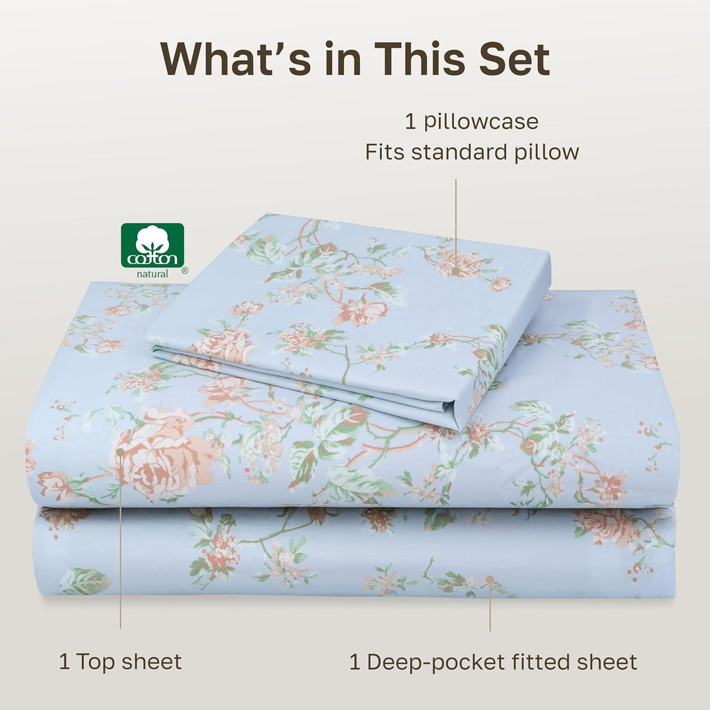 CaliforniaDesignDen California Design Den Soft 100% Cotton Bed Sheets Twin XL Set, 400 Thread Count Good Housekeeping Award Winner, Smooth…